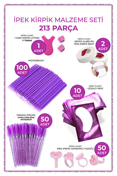 Nera Classy İpek Kirpik Uygulama Yardımcı Malzemeler Seti (212 Parça)
