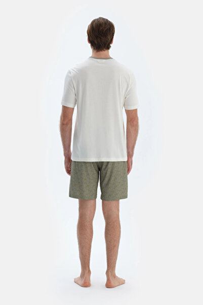 Dagi Комплект пижама с къс ръкав и тениска в екрю