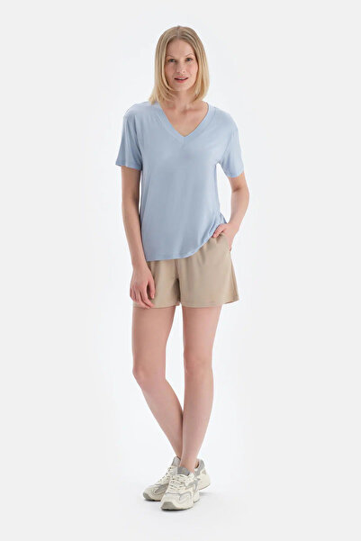 Dagi Tricou modal cu decolteu în V Ice Blue Cool Touch