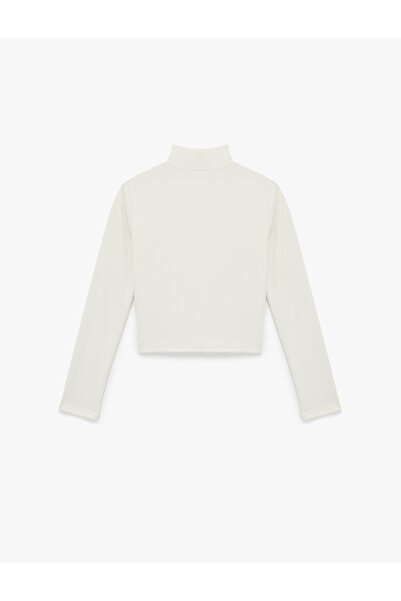 Koton Regular Fit Camisole Stand Collar Long Sleeve Bodysuit