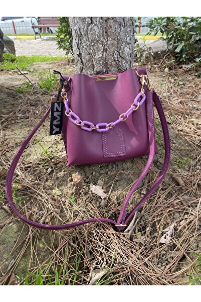 YMZBAG Geantă de mână și de umăr cu 3 compartimente cu accesoriu de lanț