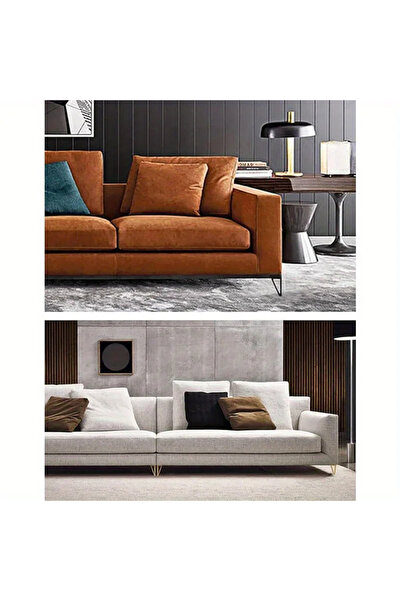 Furniture Legs أرجل أثاث معدنية مثلثة ذهبية – طقم 4 قطع، قواعد متينة للطاولات والخزائن والكنب