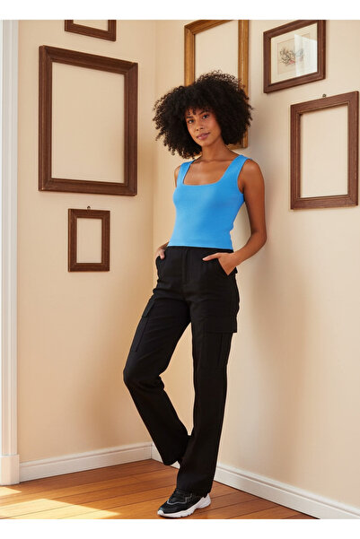 Butik Women's Blue Crop Athlete