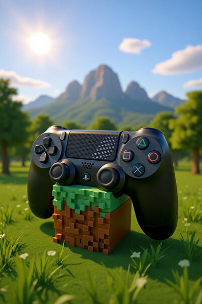 magicland Minecraft Temalı PS4 Kol Standı - Şık Tasarım PS4 Minecraft Kol Standı