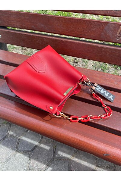 YMZBAG Geantă de mână și de umăr cu 3 compartimente cu accesoriu de lanț