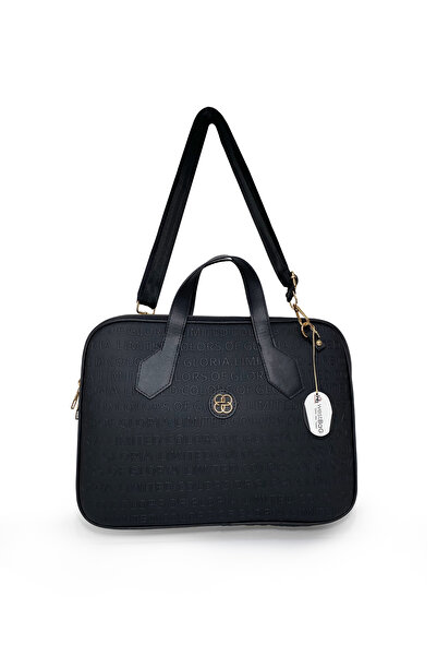 westbag Черна чанта от синтетична кожа за таблет, Macbook и документи (подходяща за устройства до 14 инча)