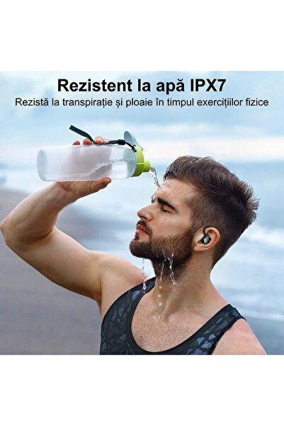 OEM Căști sport TWS, Bluetooth 5.4 cu cârlig pentru ureche, rezistente la apă IPX7, control tactil