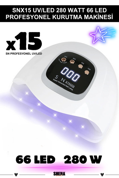 Shena SN X15 Uv Led Tırnak Kurutucu 280 Watt 66 Led Protez Tırnak Kalıcı Oje ...