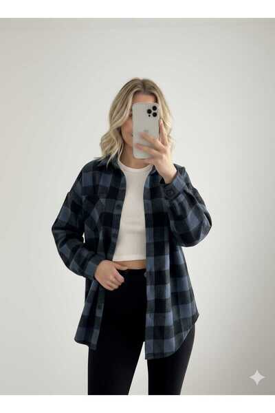 HC Boutique Cashmere Lumberjack Oversize Shirt Jacket
