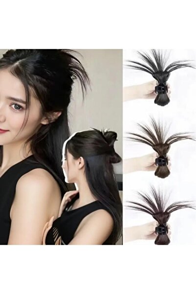 Zeysum Koyu Siyah Topuz Saçı Toka Pençe Dağınık Topuz Mandal ve Tel Toka Isıy...