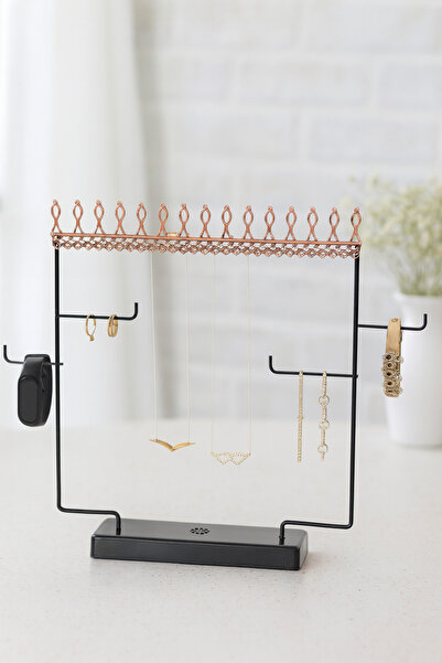 VENON Home Takı Askılığı Vildan Siyah Bakır Patine Takılık Ayaklı Metal