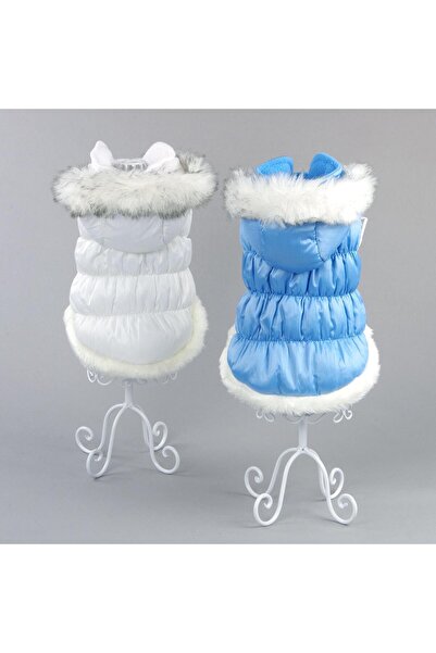 fara marca Geaca pentru catei alb M 27cm lungime