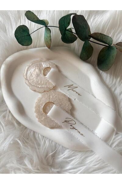 LikyaDükkan İsme Özel Nişan Söz Kurdelesi 2cm İpek İsimli Kurdele