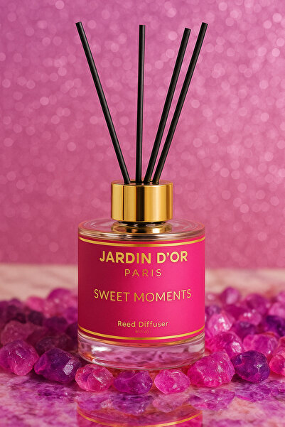 JARDIN D'OR Premium Sweet Moments Lux Reed Diffuser 120 ml / Çubuklu Oda Kokusu