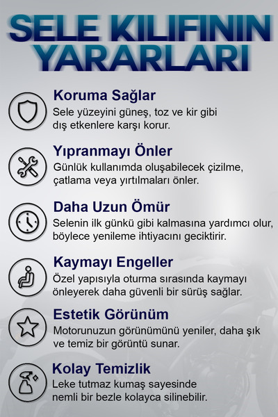 ULTRASHOP Vespa Cosa Siyah Kumaş Motosiklet Sele Kılıfı Logolu Penye Sele Kol...