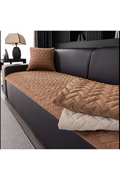 DECORA CASA HOME COLLECTİON Tek Parça Kaymaz Tapan Kapitone Desen Koltuk Örtü...