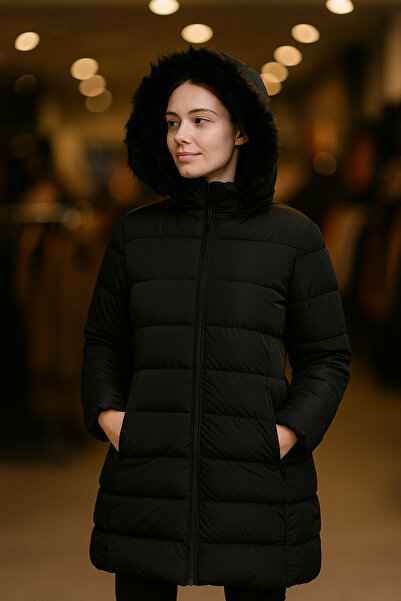 DENİZLİFE سترة نسائية طويلة قابلة للنفخ