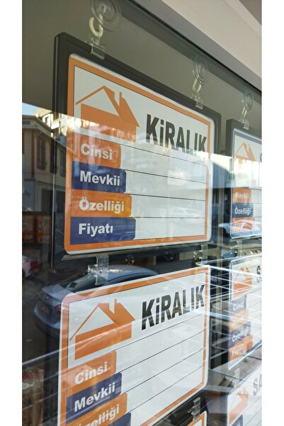 ETİKETLİK FİYATLIK GÖRSEL EMLAK VİTRİN STAND 12AD - GÖRSEL KAĞITLI , KALEM HE...