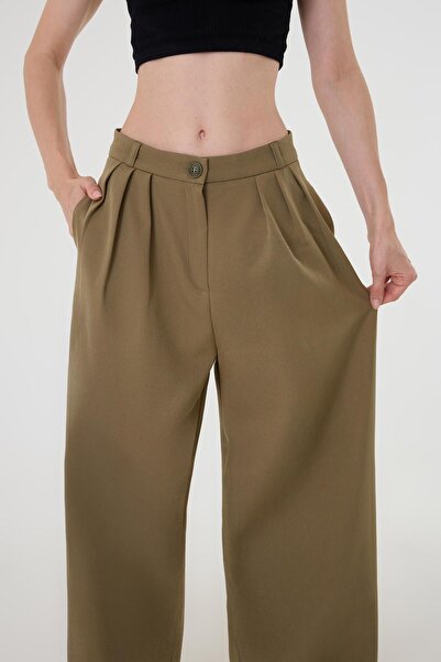 Hazel Жіночі хакі штани з підкладкою та деталями