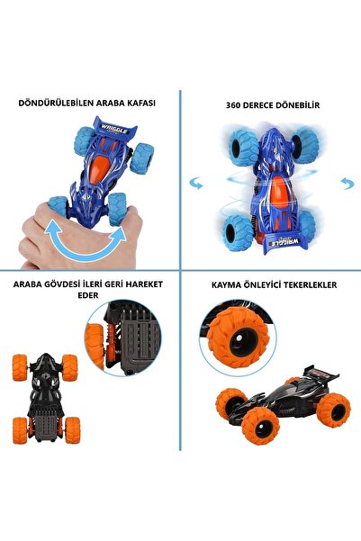 Ailenizin Oyuncakçısı 1 Adet Akrobat Takla Atan Çılgın Oyuncak Araba Sürtmeli...