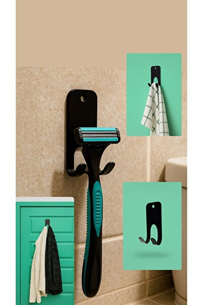 VENON 1 τεμ. Ανοξείδωτη μεταλλική βάση περμανάντικης βάσης με ισχυρή κόλλα για οργάνωση μπάνιου Βάση ξυραφιού Κρεμάστρα μπάνιου