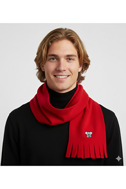 MBEY Koala Embroidery Detailed Scarf