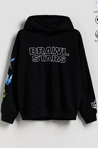 Kidmark Çocuk Modası Boy's Brawl Stars Printed 100% Cotton Sweatshirt