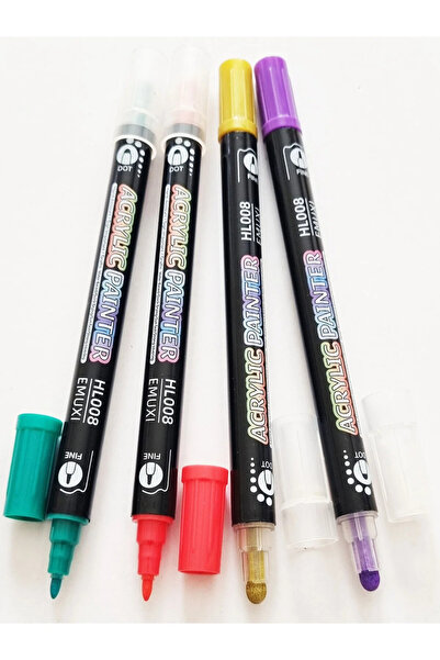 Modellino 12/24/36 Colors Optional Dual Tip Acrylic Marker Pen Artmino Marker with Transparent Plastic Bag