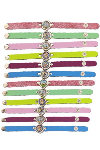 şahane parti Sevimli Paw Patrol Temalı 12 Adet Örgü Bileklik