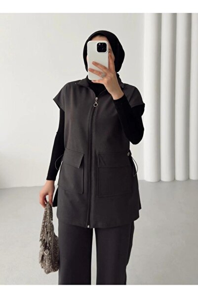 New Lune طقم نسائي مكون من سترة وبنطلون بقصة مريحة وخصر مطاطي