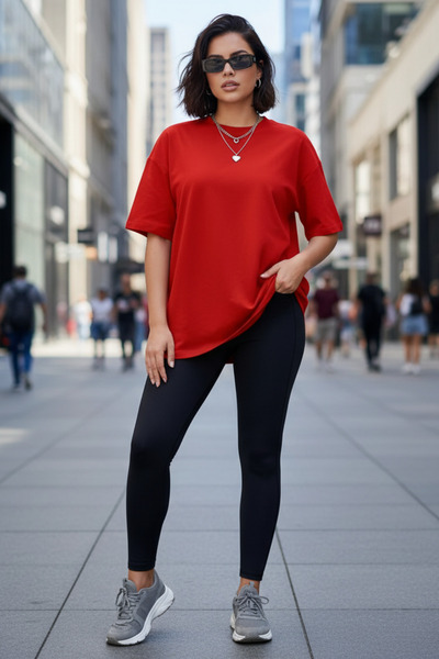 UNCİA OUTDOORS Tricou de bază oversize din bumbac, unisex