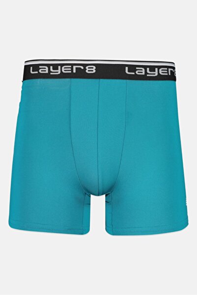 Layer 8 Men 4 Pack Brand Logo Boxer Brief, Multicolor