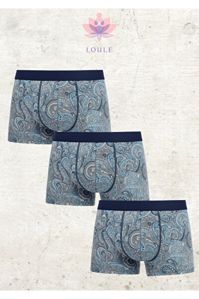 Loule Îmbrăcăminte pentru bărbați 3 bucăți din bumbac și modal cu model șal B...