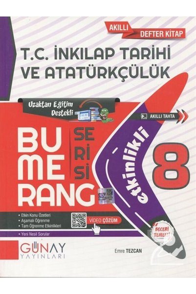 Gün&Ay Yayınları Bumerang Serisi - 8. Sınıf Etkinlikli T.C. İnkılap Tarihi ve...