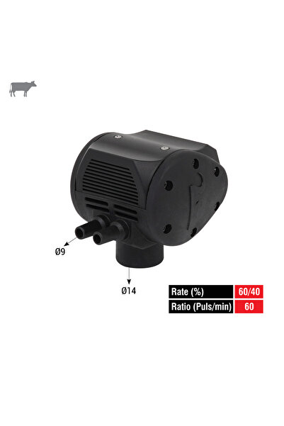Melasty Süt Sağma Makinesi İnek Black Pulsatör (60/40-60)