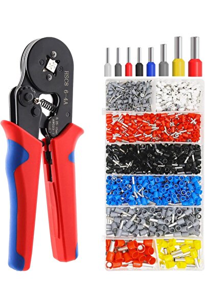 SEENERGY SE-3865-4 Yüksük Sıkma Pensesi.; - 6-4A ve 0.25-10mm² 23-10AWG Elektrik Teli Yüksük Sıkma Pensesi