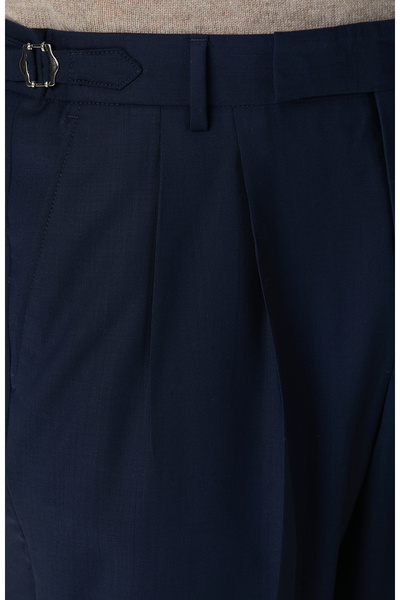 Network Lacivert Keten Karışımlı Pantolon