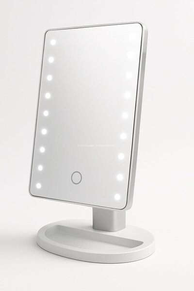 Busstier LED Işıklı Masa Üstü Makyaj Aynası Dokunmatik 3 Işık Modlu USB Kablo...