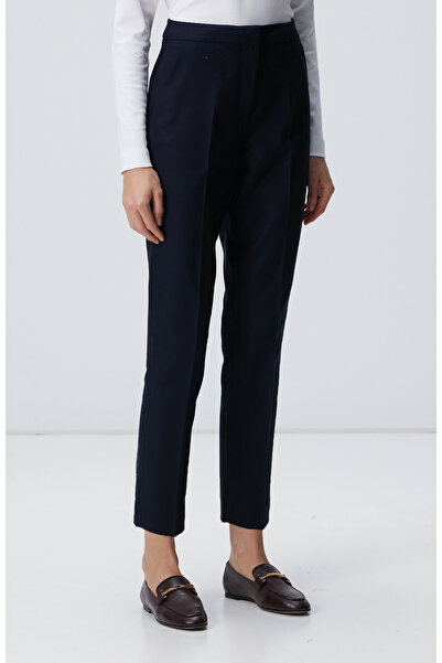 Network Lacivert Basic Skinny Pantolon