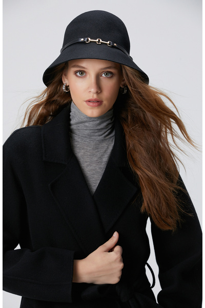 Network Siyah Kadın Yün Şapka