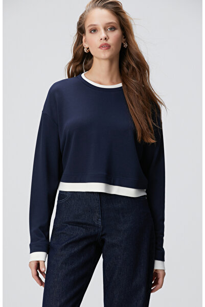 Network Lacivert Çift Renkli T-shirt