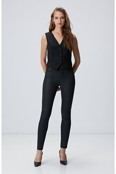 Network Siyah Denim Kadın Pantolon