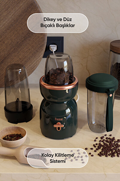 Fressi Öğütücülü Çift Şişeli Smoothie Blender Seti 400W FR-SBL21 İntenssio