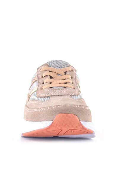 Rakerplus Genuine Leather Anatomical Powder Rubber Laced Lightweight Girls' Casual Shoes