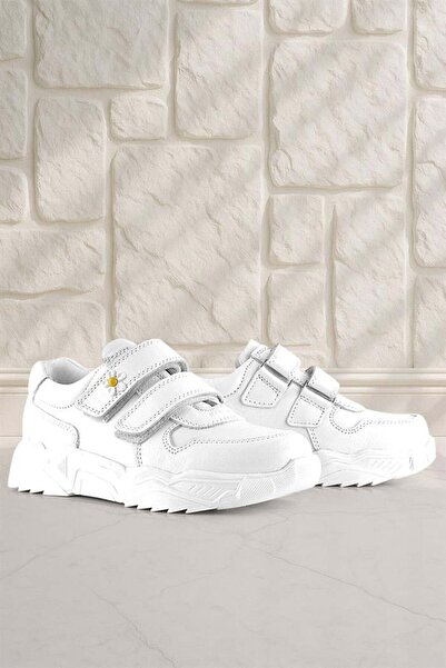 Rakerplus Pantofi ocazionali pentru fete din piele naturală cu detaliu margar...