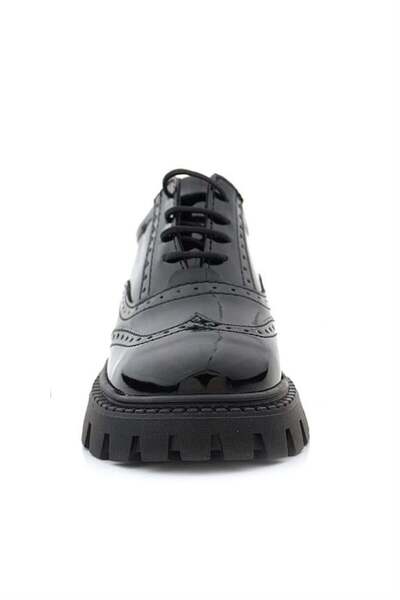 Rakerplus Чорні шкіряні черевики з шнурівкою для дівчаток