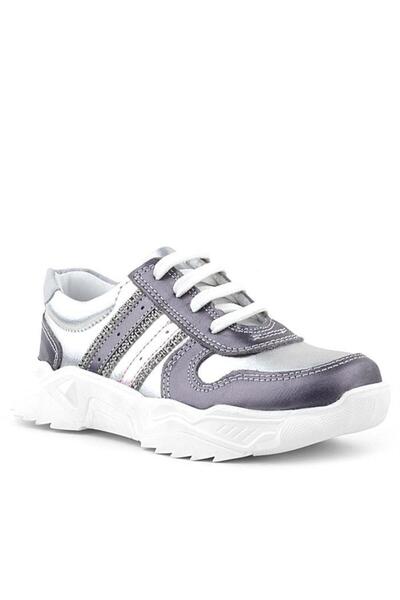 Rakerplus Справжня шкіра Платиновий рожевий блискучий камінь Дівчачі кросівки