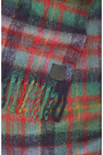 Network Yeşil Kadın Yün Karışımlı Atkı