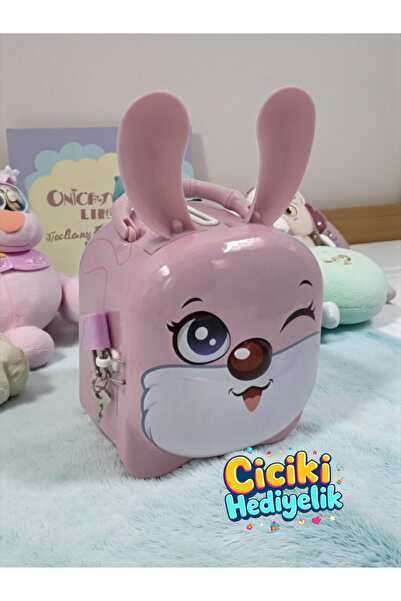 ciciki hediyelik حصالة على شكل غزال لطيف، صندوق نقود تذكاري مع قفل ومفتاح