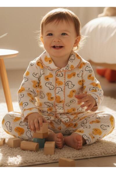 ALTINTAŞ BABY Civciv Baskılı Bebek Pijama Takımı